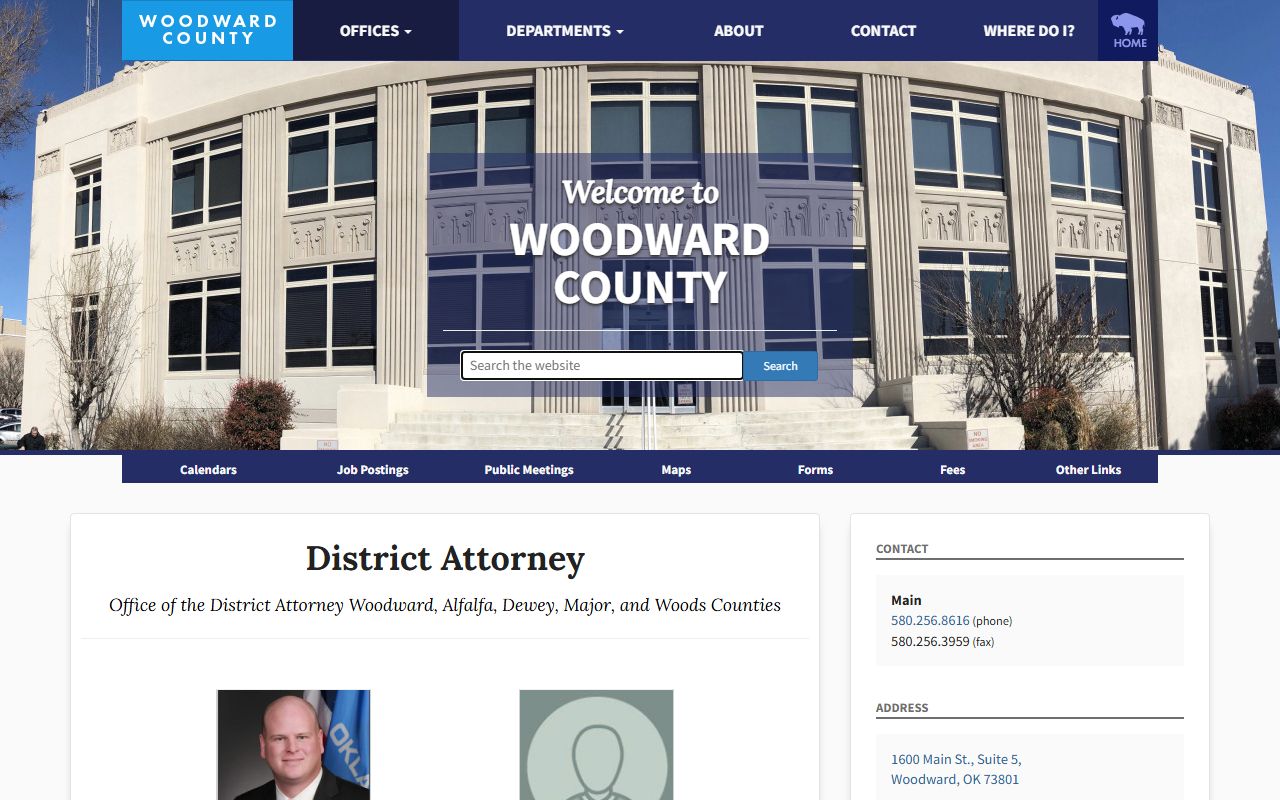 Dewey County court records after arrest District Attorney office information
