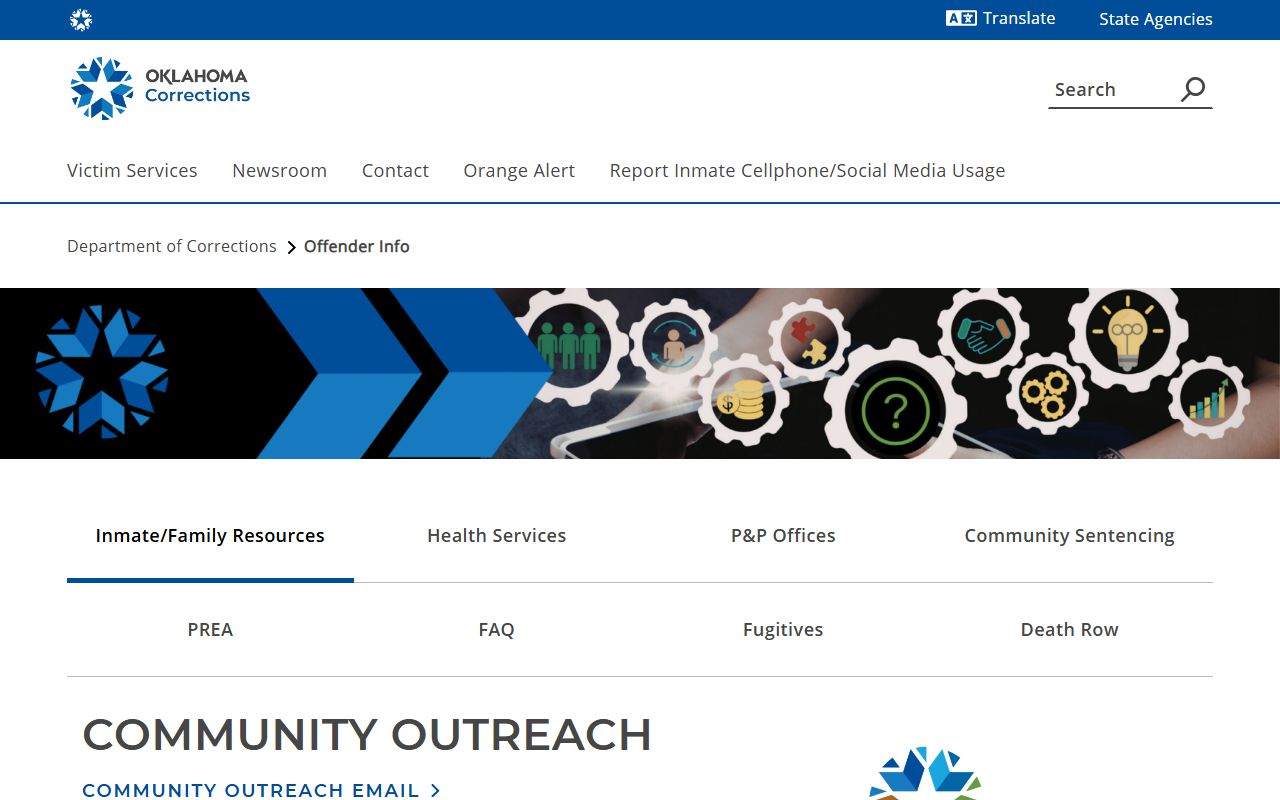 Dewey County inmate records ODOC offender information page